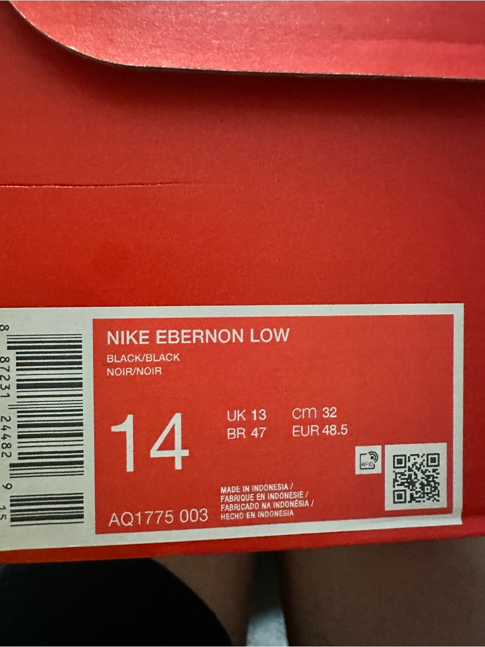 Nike Ebernon Low Black Sneakers - Picture 6 of 6